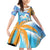 Personalised Anguilla 3 Dolphins Family Matching Off Shoulder Short Dress and Hawaiian Shirt Summer Stylized