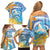Personalised Anguilla 3 Dolphins Family Matching Off Shoulder Short Dress and Hawaiian Shirt Summer Stylized