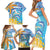 Personalised Anguilla 3 Dolphins Family Matching Short Sleeve Bodycon Dress and Hawaiian Shirt Summer Stylized