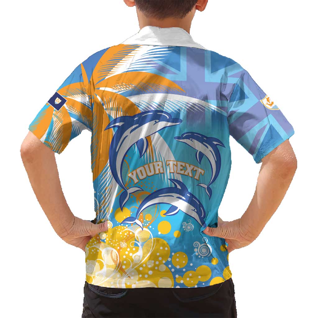 Personalised Anguilla 3 Dolphins Family Matching Summer Maxi Dress and Hawaiian Shirt Summer Stylized