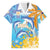 Personalised Anguilla 3 Dolphins Family Matching Tank Maxi Dress and Hawaiian Shirt Summer Stylized
