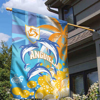 Anguilla 3 Dolphins Garden Flag Summer Stylized