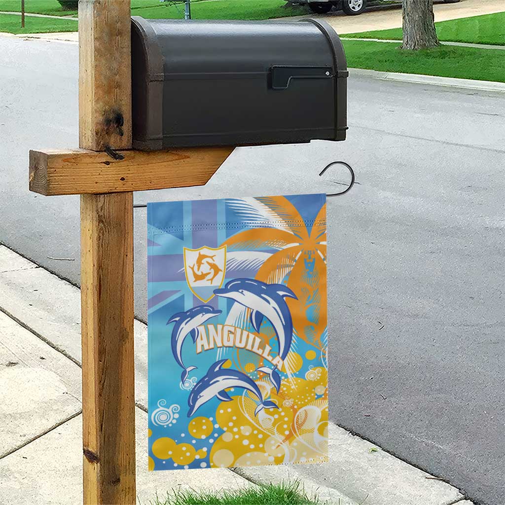 Anguilla 3 Dolphins Garden Flag Summer Stylized