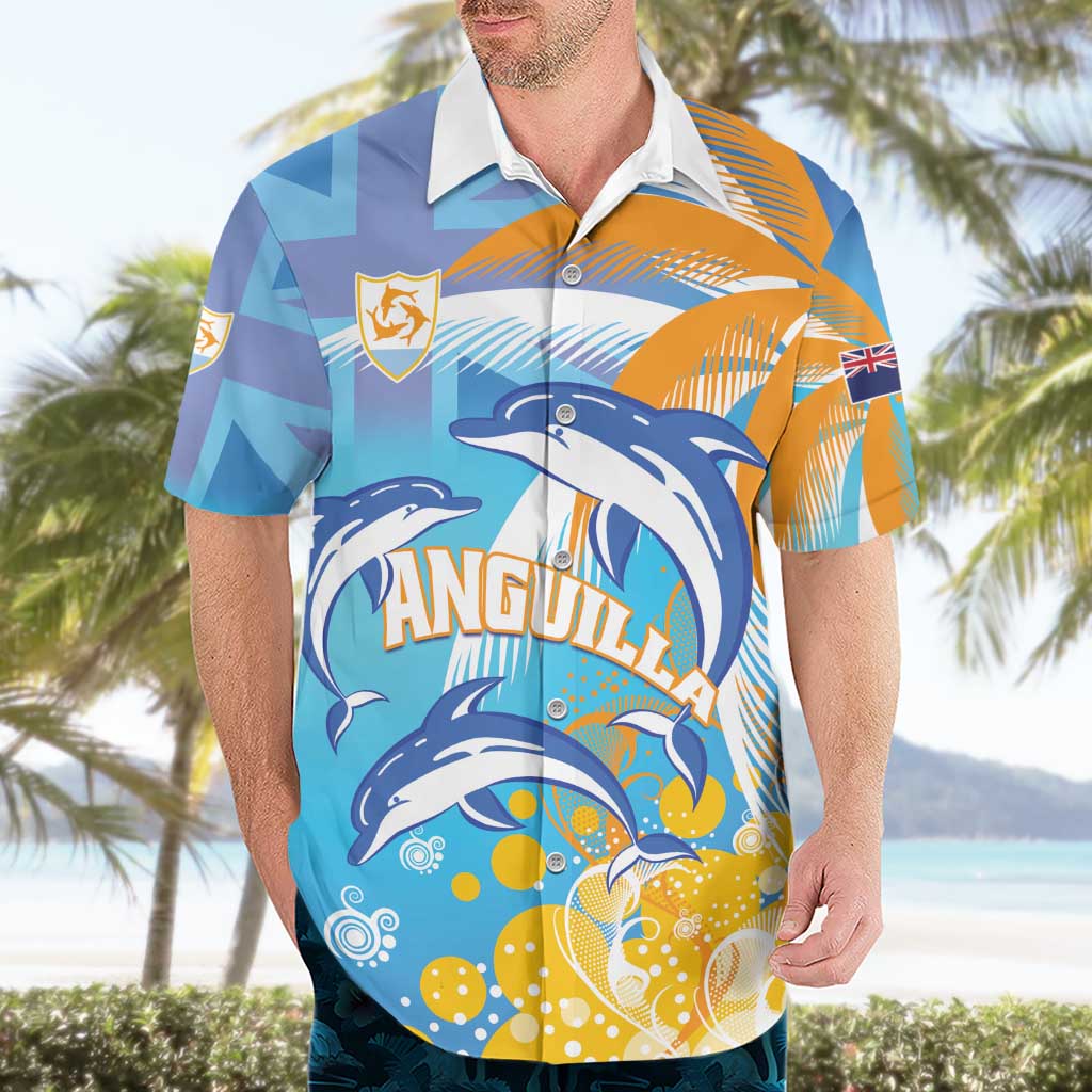 Personalised Anguilla 3 Dolphins Hawaiian Shirt Summer Stylized
