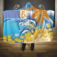 Anguilla 3 Dolphins Hooded Blanket Summer Stylized