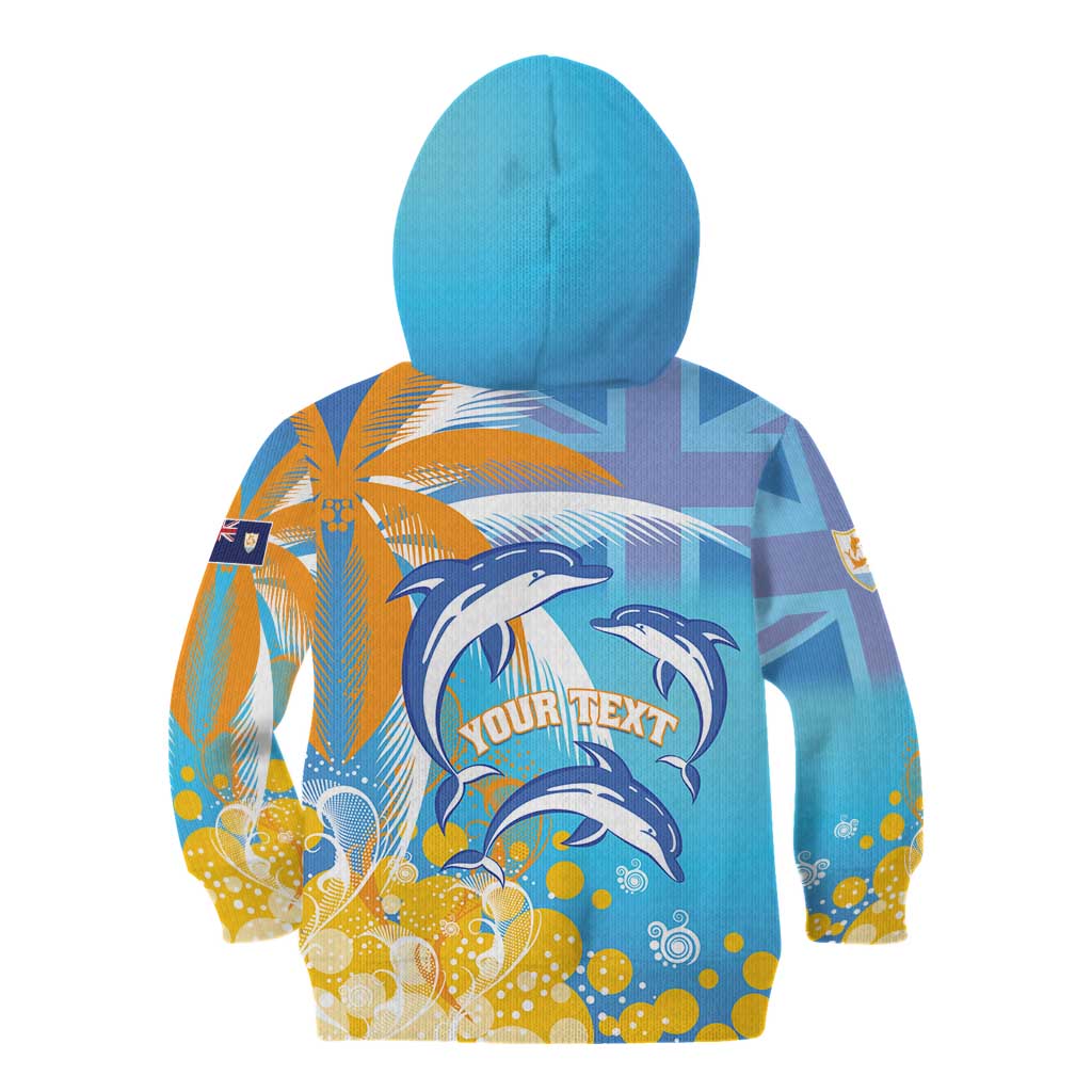 Personalised Anguilla 3 Dolphins Kid Hoodie Summer Stylized
