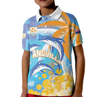 Personalised Anguilla 3 Dolphins Kid Polo Shirt Summer Stylized