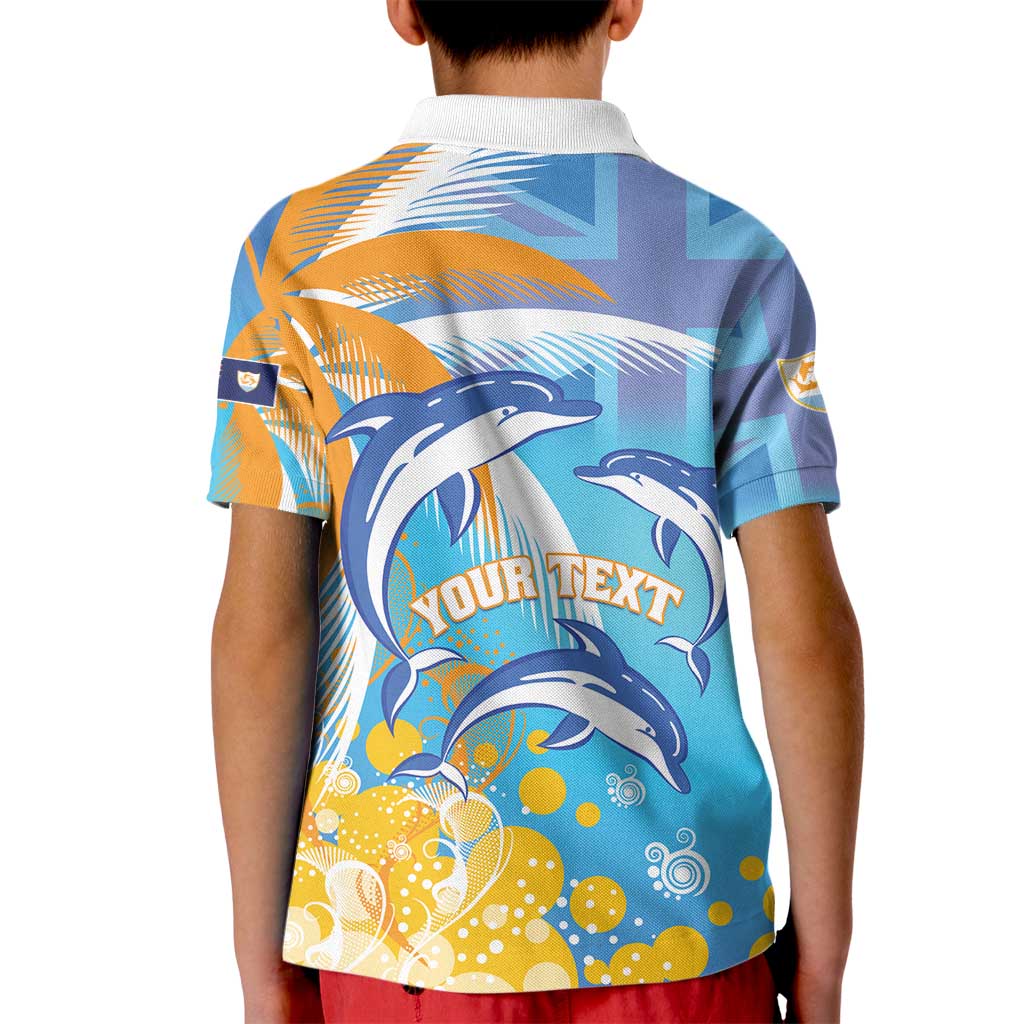 Personalised Anguilla 3 Dolphins Kid Polo Shirt Summer Stylized