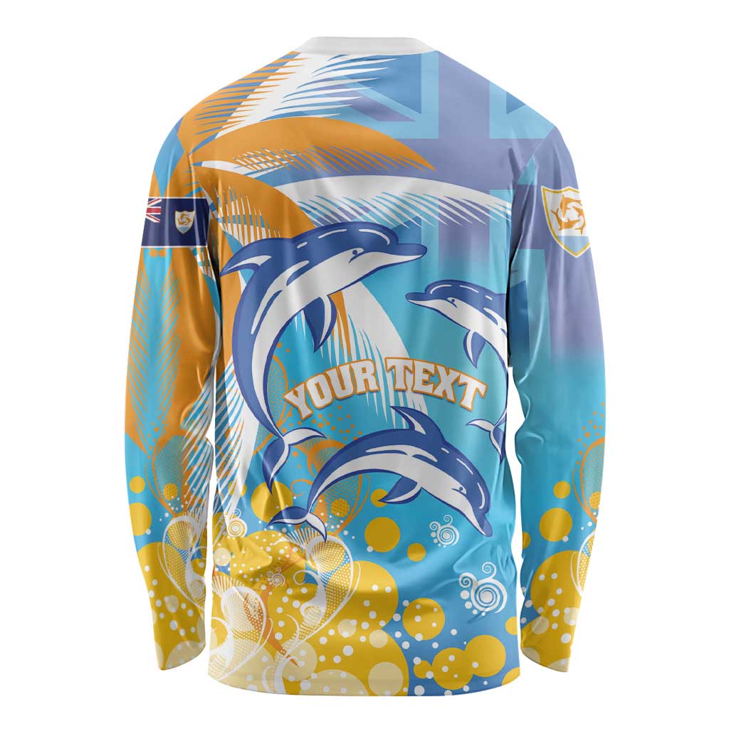 Personalised Anguilla 3 Dolphins Long Sleeve Shirt Summer Stylized