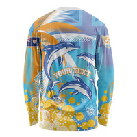 Personalised Anguilla 3 Dolphins Long Sleeve Shirt Summer Stylized