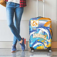 Anguilla 3 Dolphins Luggage Cover Summer Stylized