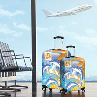 Anguilla 3 Dolphins Luggage Cover Summer Stylized
