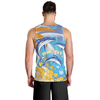 Personalised Anguilla 3 Dolphins Men Tank Top Summer Stylized
