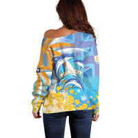 Personalised Anguilla 3 Dolphins Off Shoulder Sweater Summer Stylized