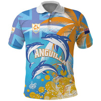 Personalised Anguilla 3 Dolphins Polo Shirt Summer Stylized