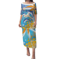 Personalised Anguilla 3 Dolphins Puletasi Summer Stylized