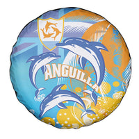 Anguilla 3 Dolphins Spare Tire Cover Summer Stylized