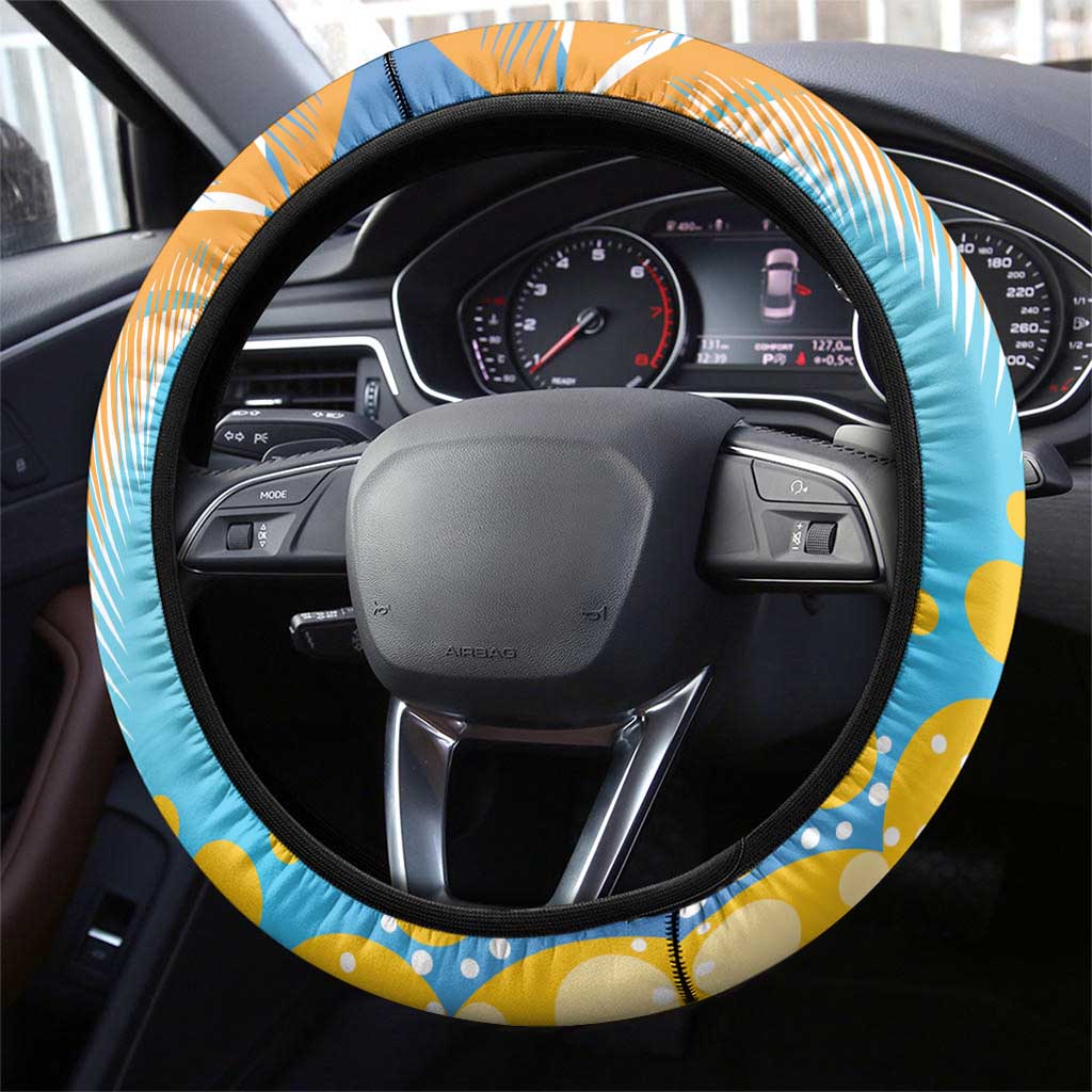 Anguilla 3 Dolphins Steering Wheel Cover Summer Stylized