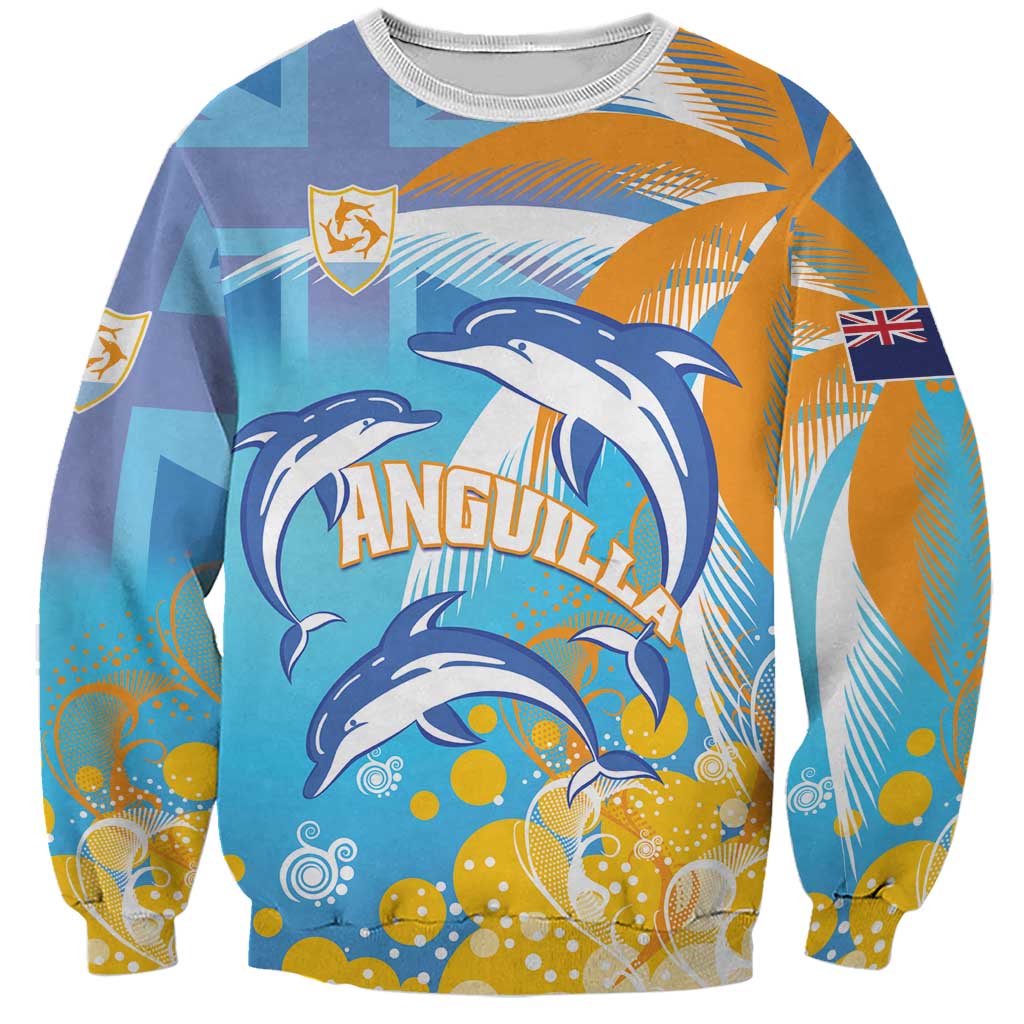 Personalised Anguilla 3 Dolphins Sweatshirt Summer Stylized