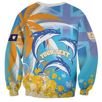 Personalised Anguilla 3 Dolphins Sweatshirt Summer Stylized