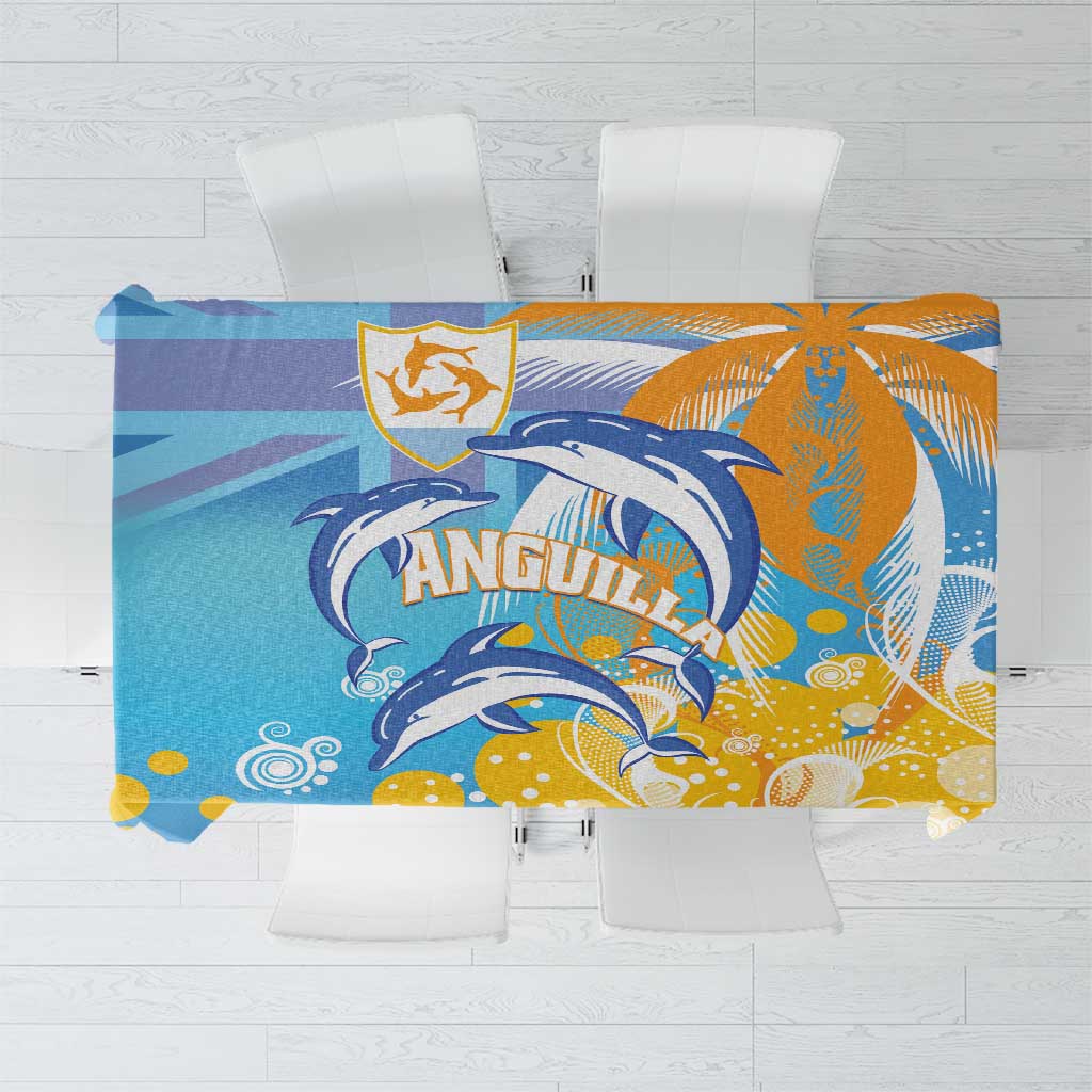 Anguilla 3 Dolphins Tablecloth Summer Stylized