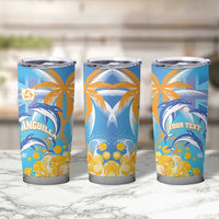 Personalised Anguilla 3 Dolphins Tumbler Cup Summer Stylized