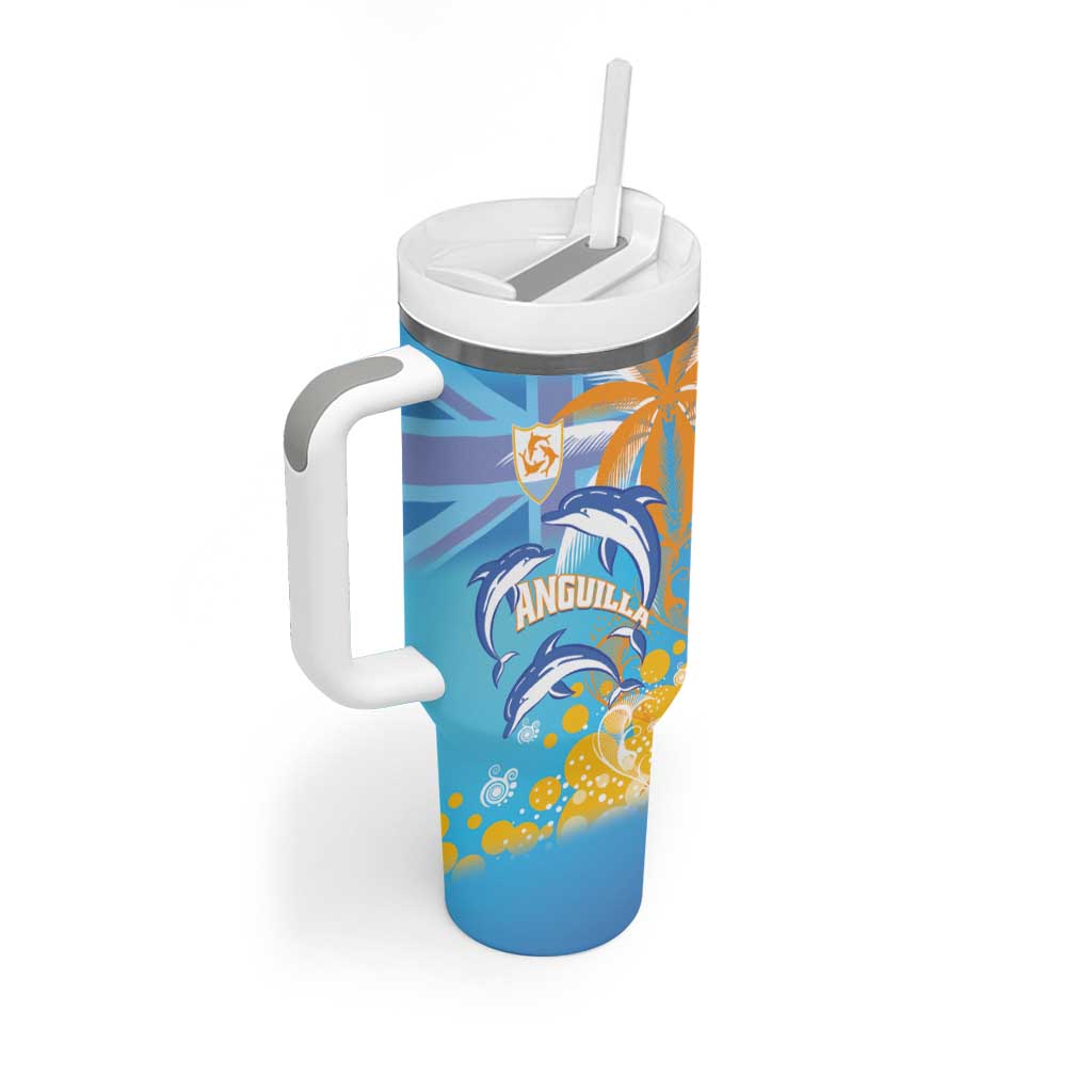 Personalised Anguilla 3 Dolphins Tumbler With Handle Summer Stylized