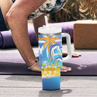 Personalised Anguilla 3 Dolphins Tumbler With Handle Summer Stylized