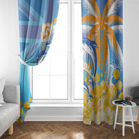 Anguilla 3 Dolphins Window Curtain Summer Stylized