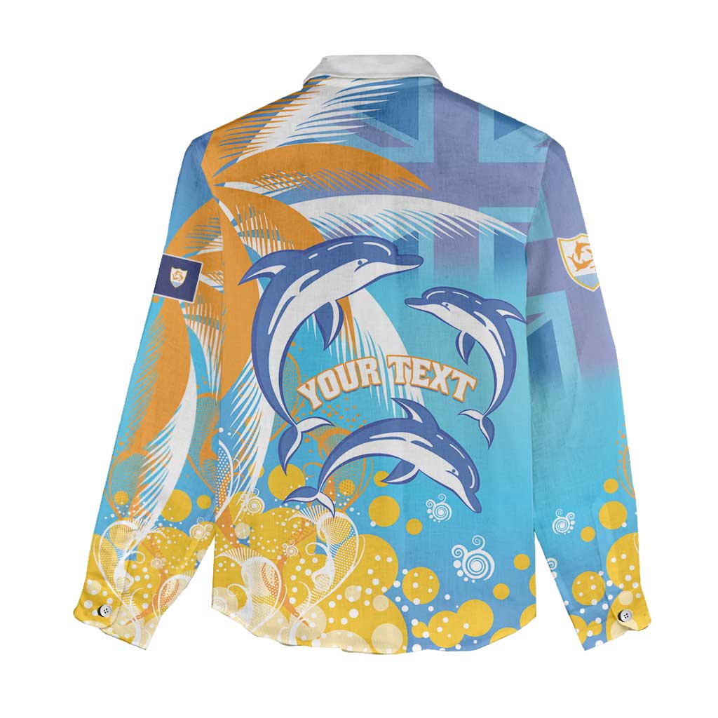 Personalised Anguilla 3 Dolphins Women Casual Shirt Summer Stylized