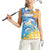 Personalised Anguilla 3 Dolphins Women Sleeveless Polo Shirt Summer Stylized