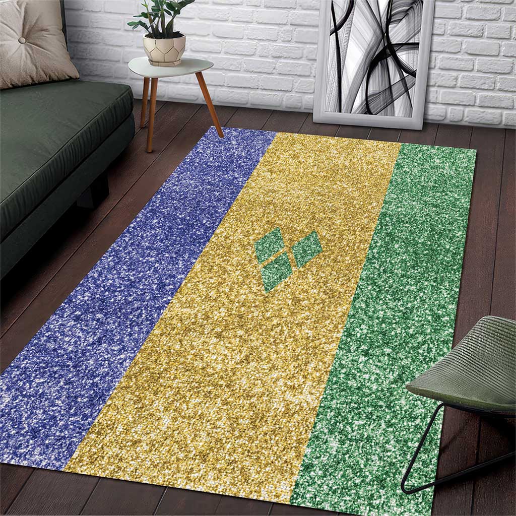 Saint Vincent and the Grenadines Vincy Mas Area Rug SVG Glitter Color Style - Wonder Print Shop
