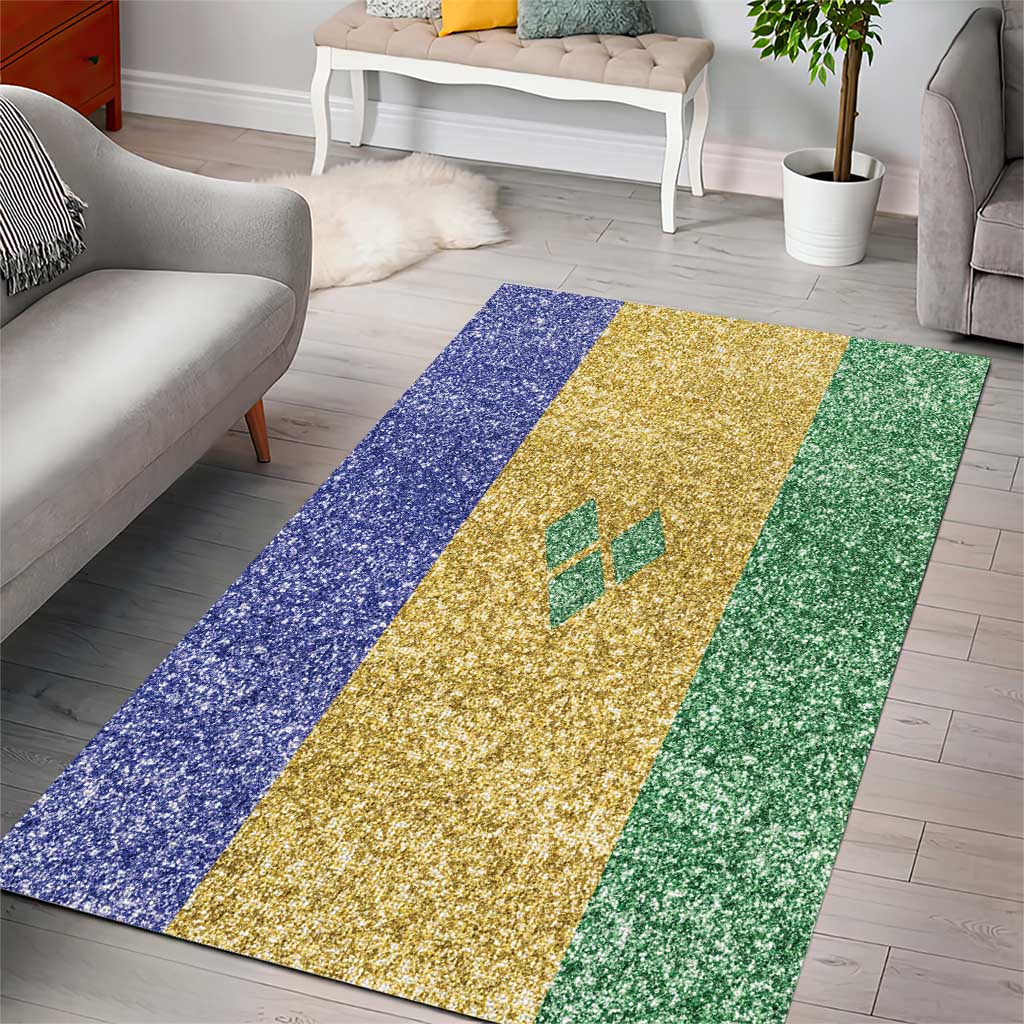 Saint Vincent and the Grenadines Vincy Mas Area Rug SVG Glitter Color Style - Wonder Print Shop