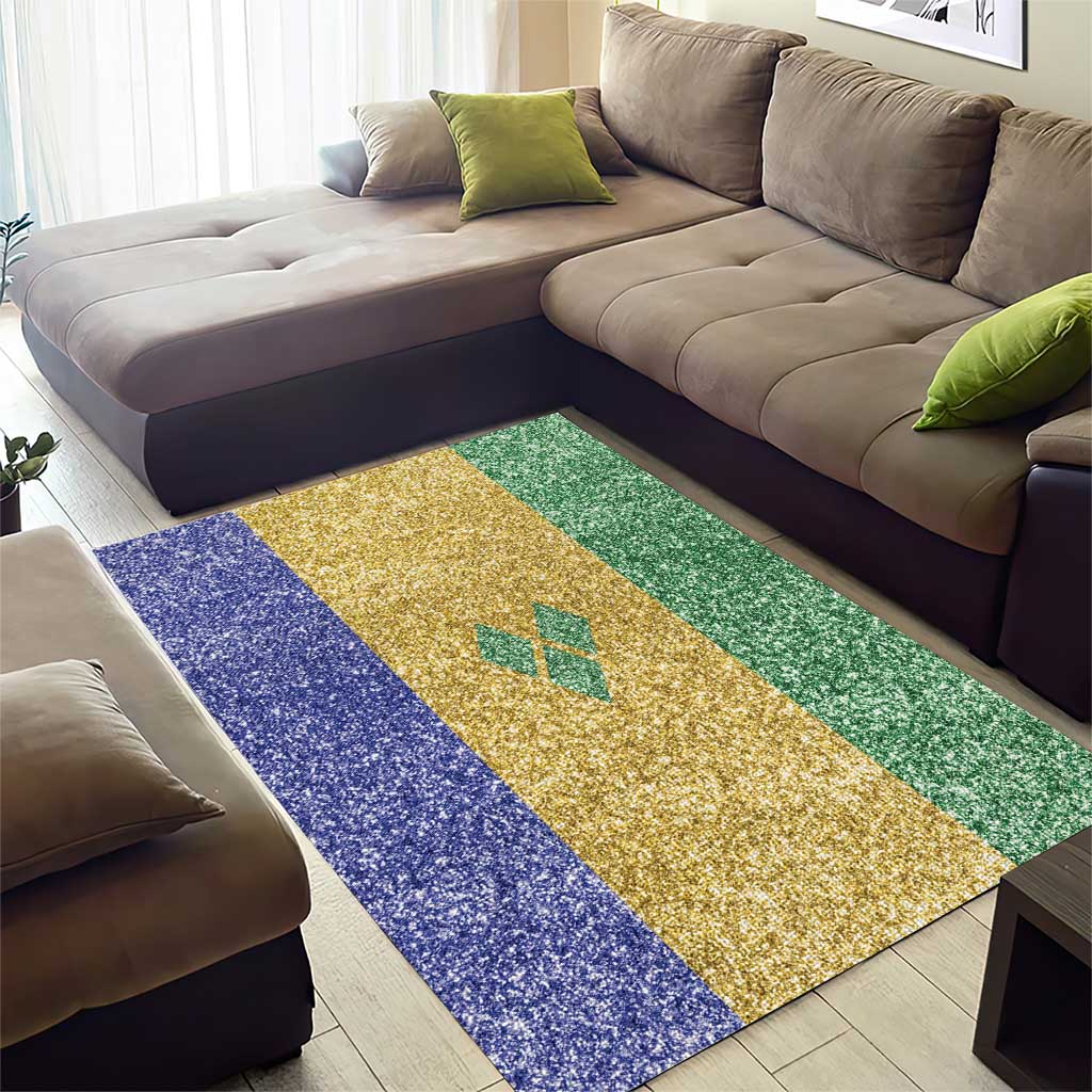 Saint Vincent and the Grenadines Vincy Mas Area Rug SVG Glitter Color Style - Wonder Print Shop
