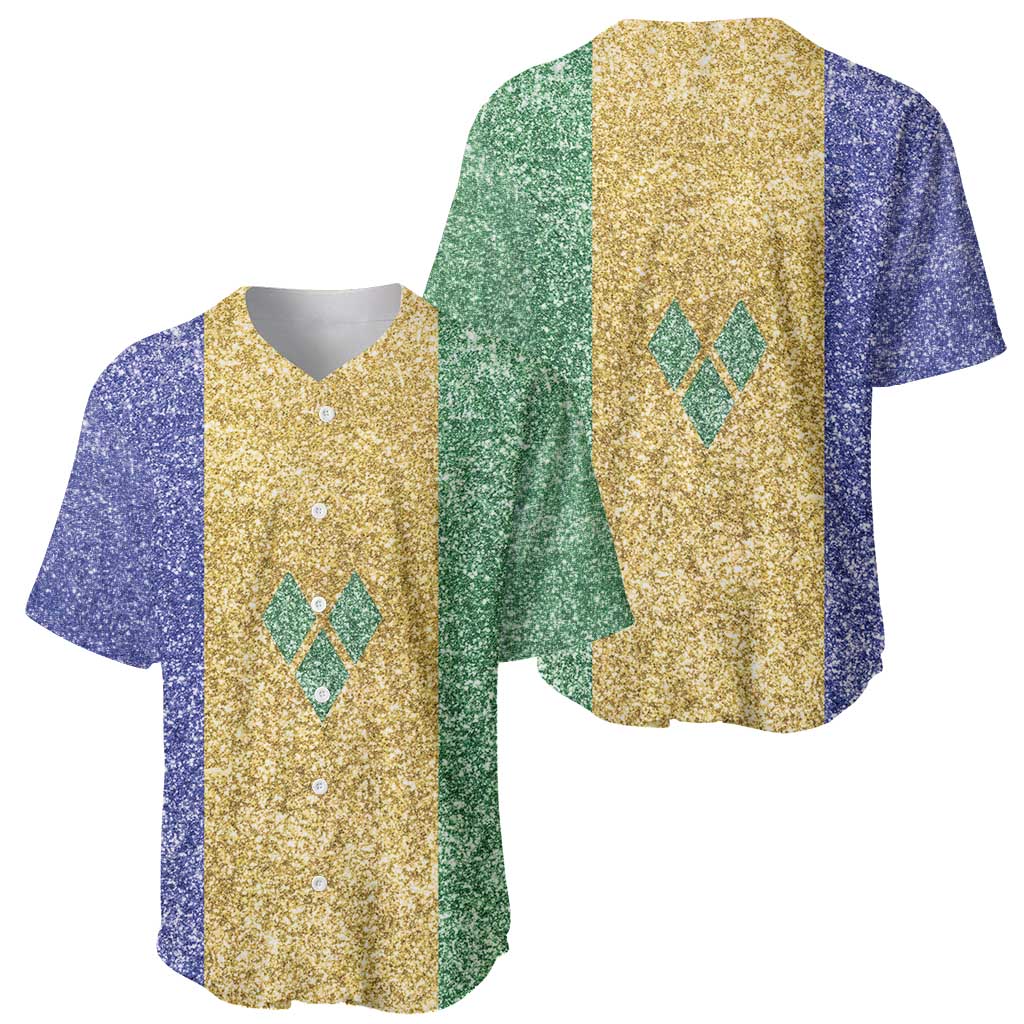 Saint Vincent and the Grenadines Vincy Mas Baseball Jersey SVG Glitter Color Style - Wonder Print Shop