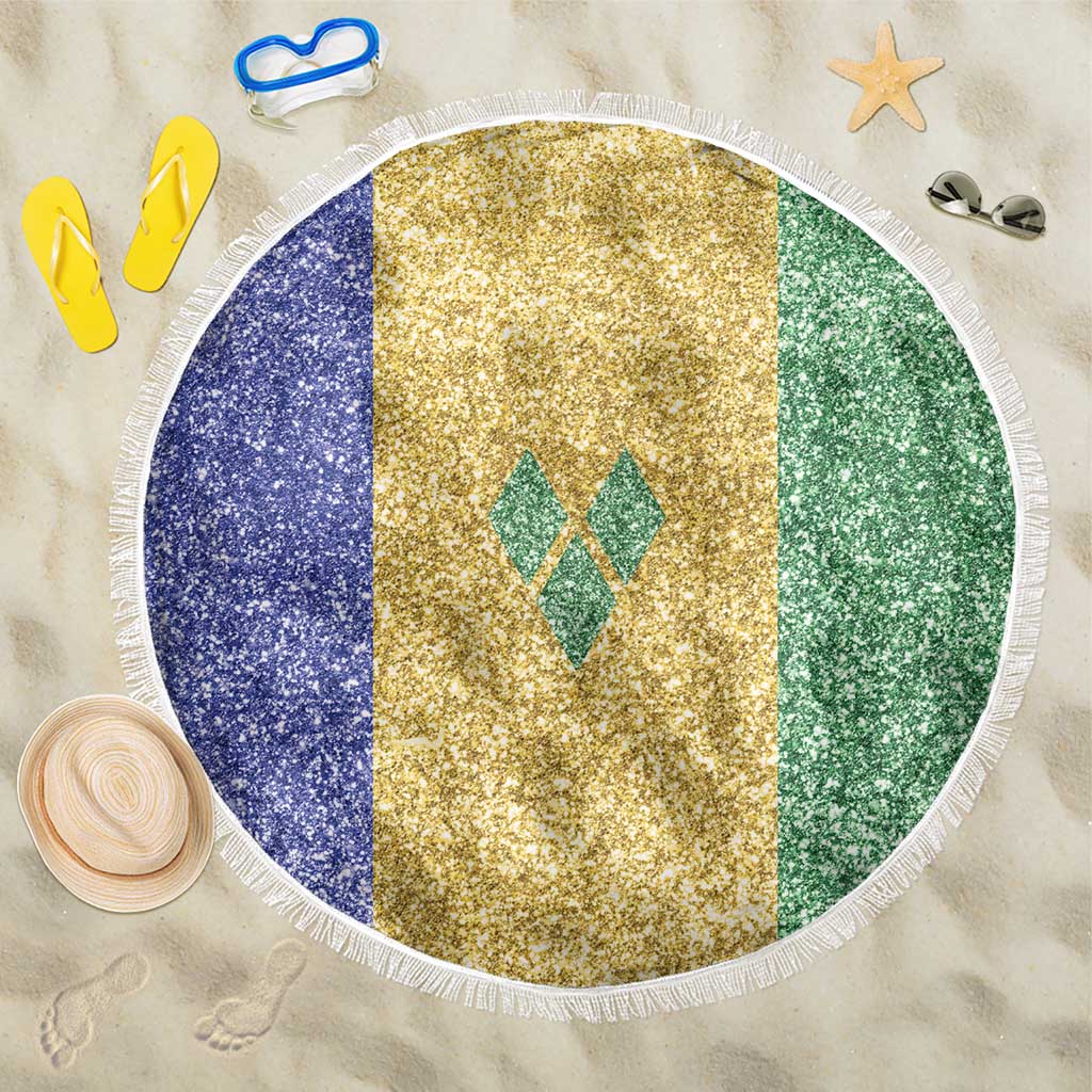 Saint Vincent and the Grenadines Vincy Mas Beach Blanket SVG Glitter Color Style - Wonder Print Shop