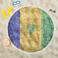Saint Vincent and the Grenadines Vincy Mas Beach Blanket SVG Glitter Color Style - Wonder Print Shop