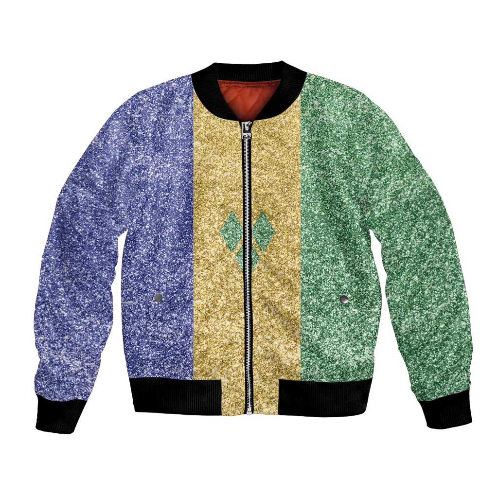 Saint Vincent and the Grenadines Vincy Mas Bomber Jacket SVG Glitter Color Style - Wonder Print Shop