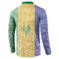 Saint Vincent and the Grenadines Vincy Mas Button Sweatshirt SVG Glitter Color Style - Wonder Print Shop