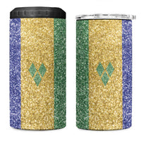 Saint Vincent and the Grenadines Vincy Mas 4 in 1 Can Cooler Tumbler SVG Glitter Color Style - Wonder Print Shop