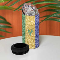Saint Vincent and the Grenadines Vincy Mas 4 in 1 Can Cooler Tumbler SVG Glitter Color Style - Wonder Print Shop