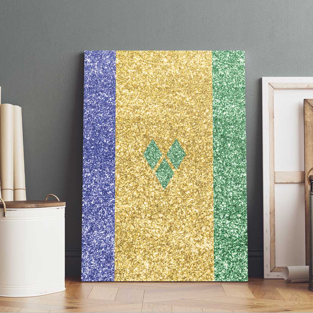 Saint Vincent and the Grenadines Vincy Mas Canvas Wall Art SVG Glitter Color Style - Wonder Print Shop