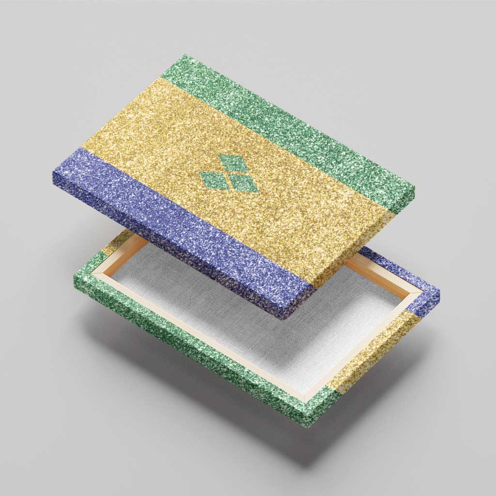 Saint Vincent and the Grenadines Vincy Mas Canvas Wall Art SVG Glitter Color Style - Wonder Print Shop