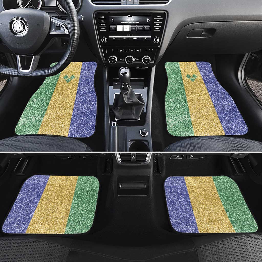 Saint Vincent and the Grenadines Vincy Mas Car Mats SVG Glitter Color Style - Wonder Print Shop