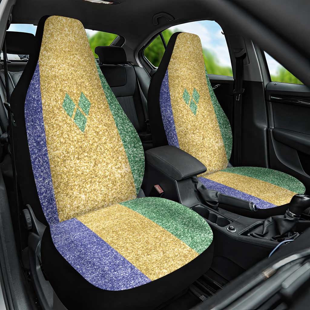 Saint Vincent and the Grenadines Vincy Mas Car Seat Cover SVG Glitter Color Style - Wonder Print Shop