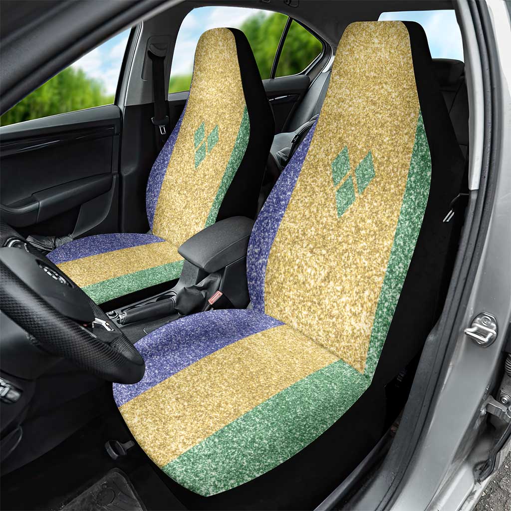 Saint Vincent and the Grenadines Vincy Mas Car Seat Cover SVG Glitter Color Style - Wonder Print Shop