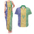 Saint Vincent and the Grenadines Vincy Mas Couples Matching Tank Maxi Dress and Hawaiian Shirt SVG Glitter Color Style - Wonder Print Shop