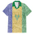 Saint Vincent and the Grenadines Vincy Mas Family Matching Off The Shoulder Long Sleeve Dress and Hawaiian Shirt SVG Glitter Color Style - Wonder Print Shop