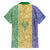 Saint Vincent and the Grenadines Vincy Mas Family Matching Off The Shoulder Long Sleeve Dress and Hawaiian Shirt SVG Glitter Color Style - Wonder Print Shop