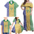 Saint Vincent and the Grenadines Vincy Mas Family Matching Off Shoulder Maxi Dress and Hawaiian Shirt SVG Glitter Color Style - Wonder Print Shop